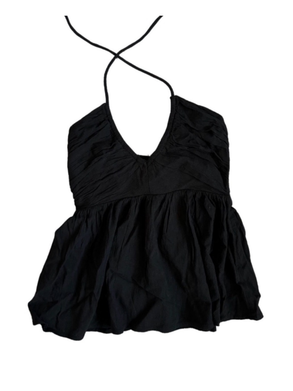 Old Navy Black Halter Babydoll Tank Top